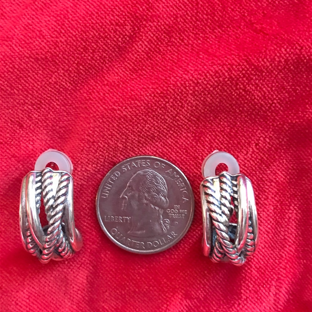 David Yurman silver Crossover earrings